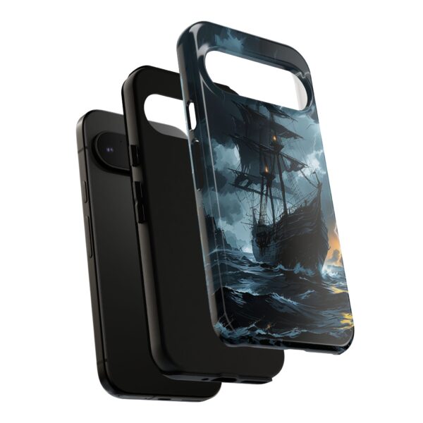 Stormy Seas Tough Phone Case - Pirate Ship Design
