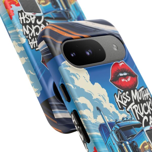 Cool Phone Case for Truck Lovers, Trucking Gifts, Unique Truck Driver Accessories, Kiss Mutha Truckin Cash Design, Fun Car Enthusiast Gift
