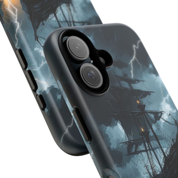 Stormy Seas Tough Phone Case - Pirate Ship Design