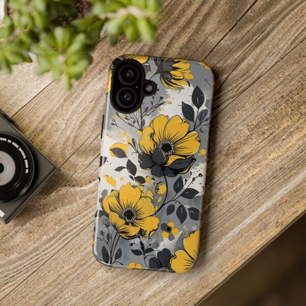 Floral Phone Case, Yellow Flower Design, Stylish Phone Protection