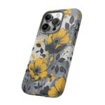 Floral Phone Case, Yellow Flower Design, Stylish Phone Protection