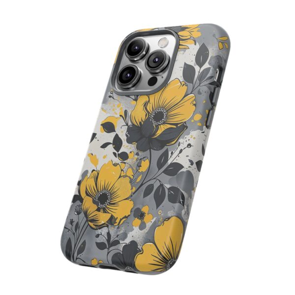 Floral Phone Case, Yellow Flower Design, Stylish Phone Protection
