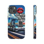 Cool Phone Case for Truck Lovers, Trucking Gifts, Unique Truck Driver Accessories, Kiss Mutha Truckin Cash Design, Fun Car Enthusiast Gift