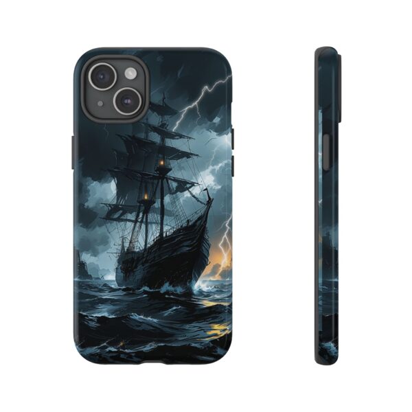 Stormy Seas Tough Phone Case - Pirate Ship Design