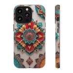 Colorful Mandala Phone Cover, Bohemian Style Accessory, Unique Gift for Her, Stylish Smartphone Protection