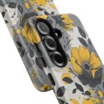 Floral Phone Case, Yellow Flower Design, Stylish Phone Protection