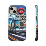 Cool Phone Case for Truck Lovers, Trucking Gifts, Unique Truck Driver Accessories, Kiss Mutha Truckin Cash Design, Fun Car Enthusiast Gift