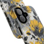 Floral Phone Case, Yellow Flower Design, Stylish Phone Protection