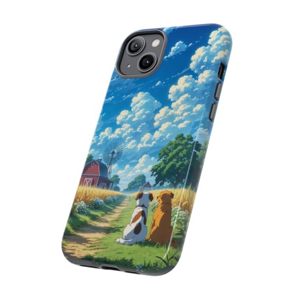 Dog-Themed Phone Case, Whimsical Pet Lover Case, Cute Animal Accessory, Nature Scene Protection, Gift for Dog Owners