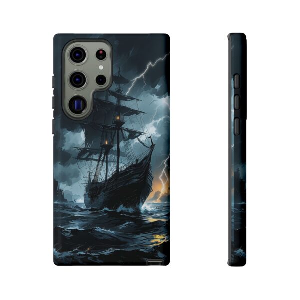 Stormy Seas Tough Phone Case - Pirate Ship Design