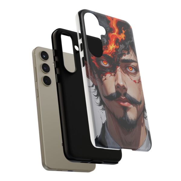 Fiery Design, Anime Style, Unique Cell Phone Accessory, Strong and Stylish