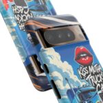 Cool Phone Case for Truck Lovers, Trucking Gifts, Unique Truck Driver Accessories, Kiss Mutha Truckin Cash Design, Fun Car Enthusiast Gift