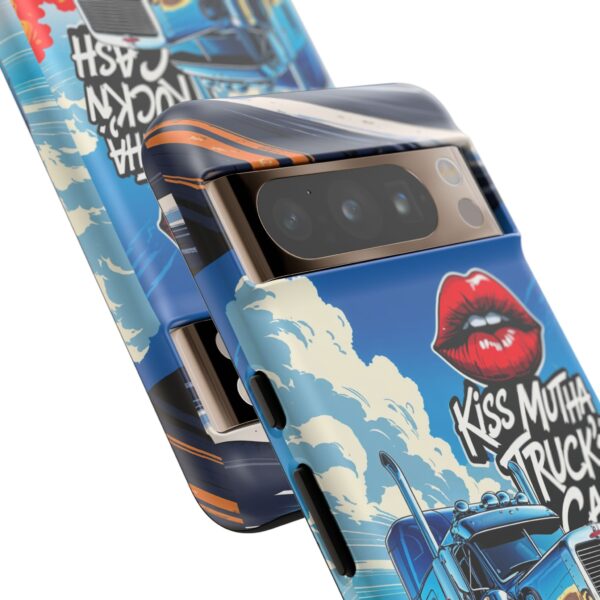 Cool Phone Case for Truck Lovers, Trucking Gifts, Unique Truck Driver Accessories, Kiss Mutha Truckin Cash Design, Fun Car Enthusiast Gift