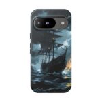 Stormy Seas Tough Phone Case - Pirate Ship Design