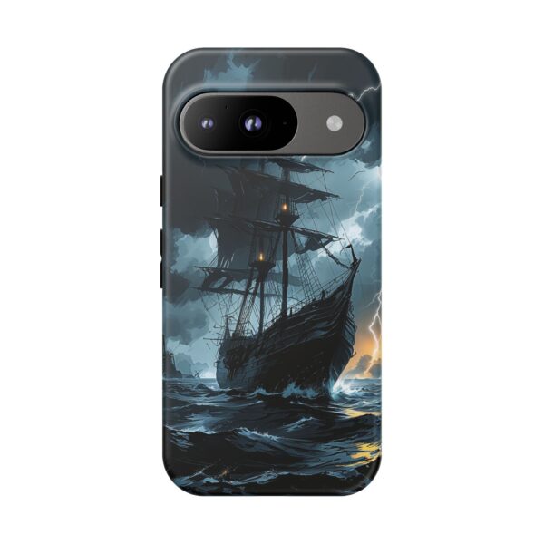Stormy Seas Tough Phone Case - Pirate Ship Design