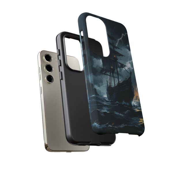Stormy Seas Tough Phone Case - Pirate Ship Design