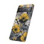 Floral Phone Case, Yellow Flower Design, Stylish Phone Protection