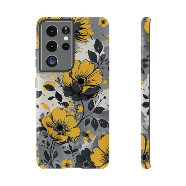 Floral Phone Case, Yellow Flower Design, Stylish Phone Protection