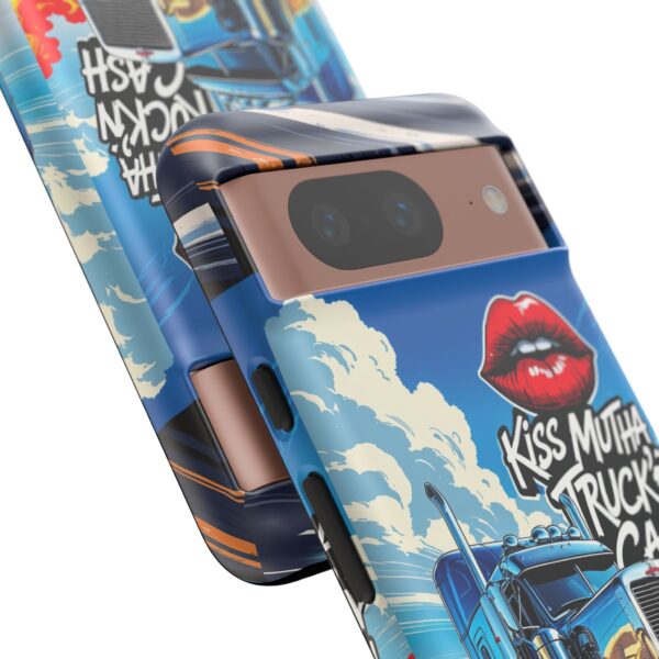 Cool Phone Case for Truck Lovers, Trucking Gifts, Unique Truck Driver Accessories, Kiss Mutha Truckin Cash Design, Fun Car Enthusiast Gift