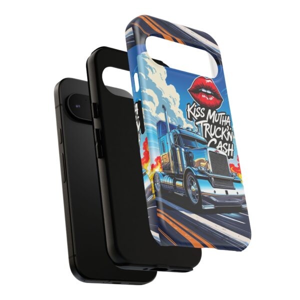 Cool Phone Case for Truck Lovers, Trucking Gifts, Unique Truck Driver Accessories, Kiss Mutha Truckin Cash Design, Fun Car Enthusiast Gift