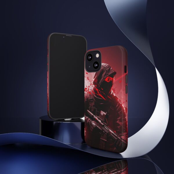 Red Urban Warrior Phone Case for Gamers & Action Fans