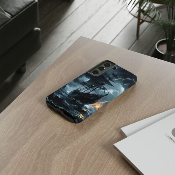Stormy Seas Tough Phone Case - Pirate Ship Design