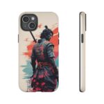 Samurai Warrior Phone Case, Tough Cases, Unique Phone Accessories, Phone Cover Gift, Gamer Phone Decor, Anime Style Case