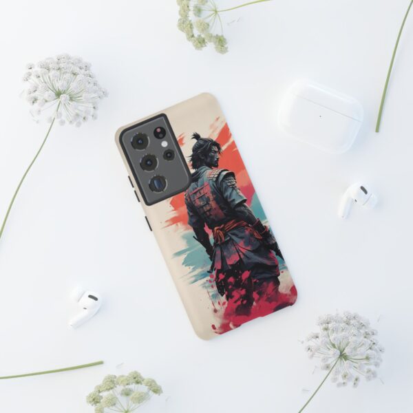 Samurai Warrior Phone Case, Tough Cases, Unique Phone Accessories, Phone Cover Gift, Gamer Phone Decor, Anime Style Case