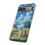Dog-Themed Phone Case, Whimsical Pet Lover Case, Cute Animal Accessory, Nature Scene Protection, Gift for Dog Owners