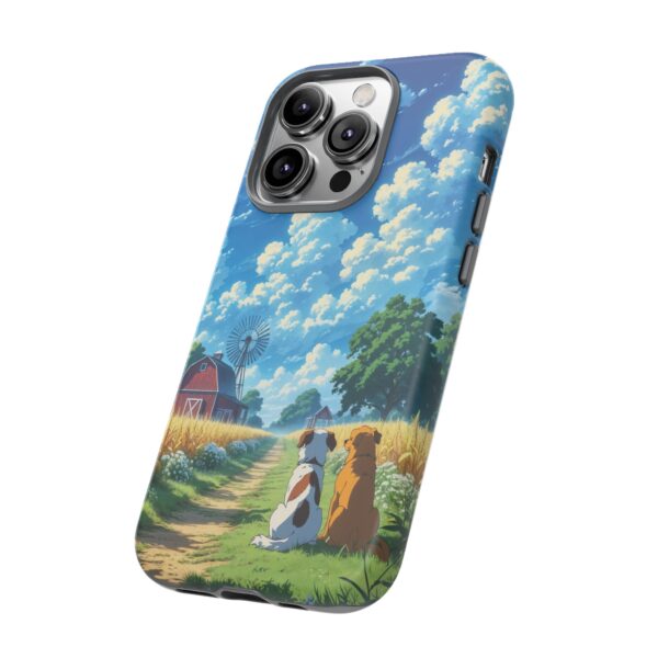 Dog-Themed Phone Case, Whimsical Pet Lover Case, Cute Animal Accessory, Nature Scene Protection, Gift for Dog Owners