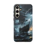 Stormy Seas Tough Phone Case - Pirate Ship Design