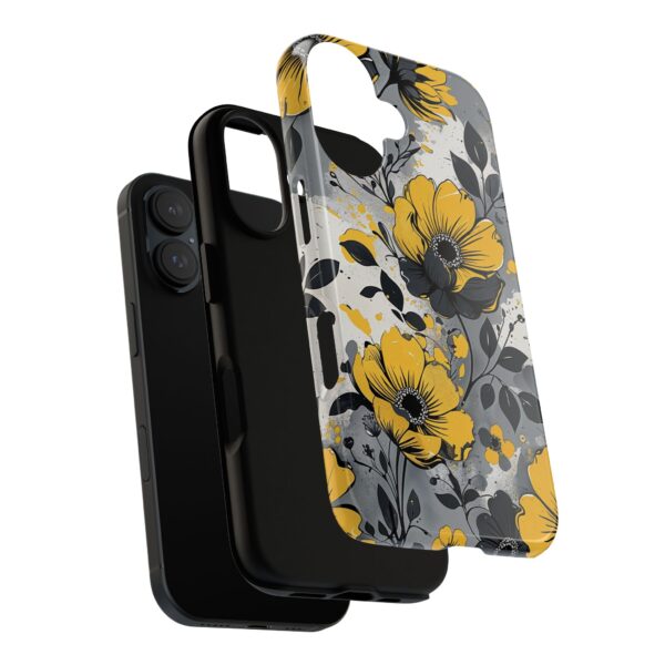 Floral Phone Case, Yellow Flower Design, Stylish Phone Protection