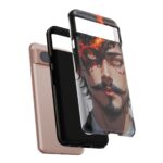 Fiery Design, Anime Style, Unique Cell Phone Accessory, Strong and Stylish