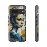Vibrant, Artistic Tough Phone Case, Modern Art, Smartphone Accessories