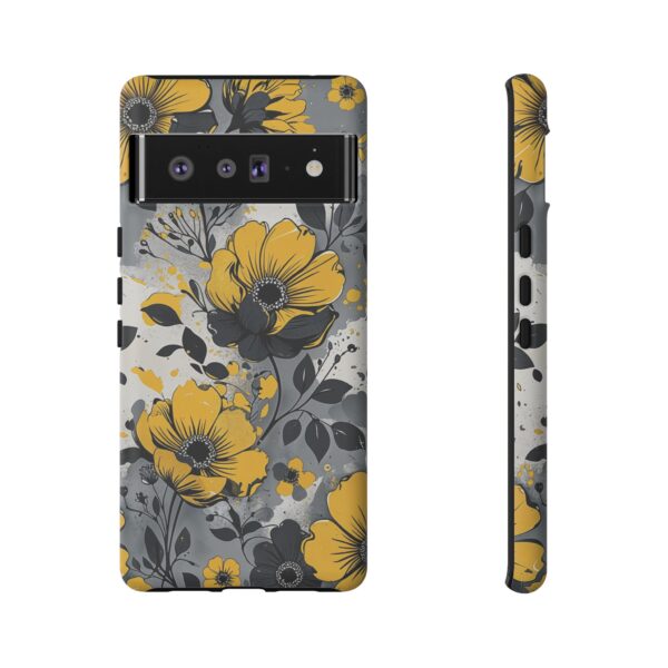 Floral Phone Case, Yellow Flower Design, Stylish Phone Protection
