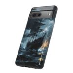 Stormy Seas Tough Phone Case - Pirate Ship Design