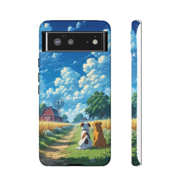 Dog-Themed Phone Case, Whimsical Pet Lover Case, Cute Animal Accessory, Nature Scene Protection, Gift for Dog Owners