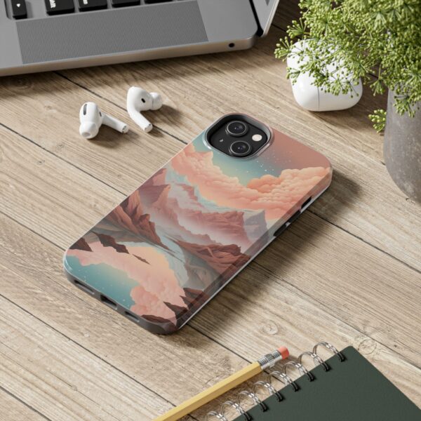 Mountain Reflection Tough Phone Case - Nature-Inspired Design for Adventurers