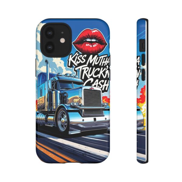 Cool Phone Case for Truck Lovers, Trucking Gifts, Unique Truck Driver Accessories, Kiss Mutha Truckin Cash Design, Fun Car Enthusiast Gift