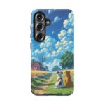 Dog-Themed Phone Case, Whimsical Pet Lover Case, Cute Animal Accessory, Nature Scene Protection, Gift for Dog Owners