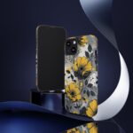 Floral Phone Case, Yellow Flower Design, Stylish Phone Protection
