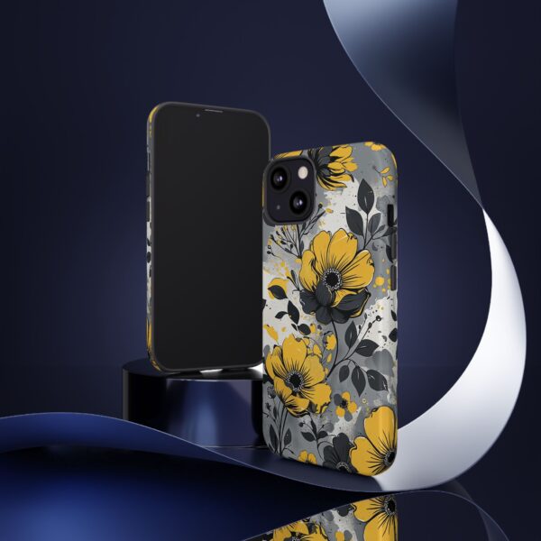 Floral Phone Case, Yellow Flower Design, Stylish Phone Protection