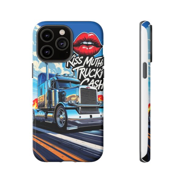 Cool Phone Case for Truck Lovers, Trucking Gifts, Unique Truck Driver Accessories, Kiss Mutha Truckin Cash Design, Fun Car Enthusiast Gift