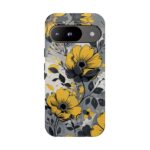 Floral Phone Case, Yellow Flower Design, Stylish Phone Protection