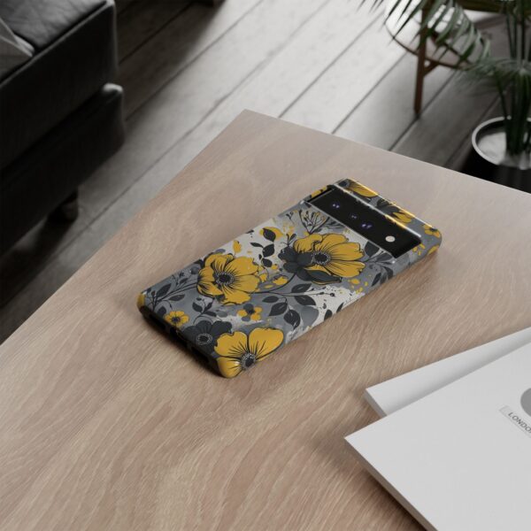Floral Phone Case, Yellow Flower Design, Stylish Phone Protection