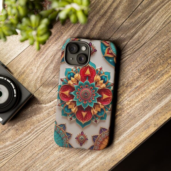Colorful Mandala Phone Cover, Bohemian Style Accessory, Unique Gift for Her, Stylish Smartphone Protection