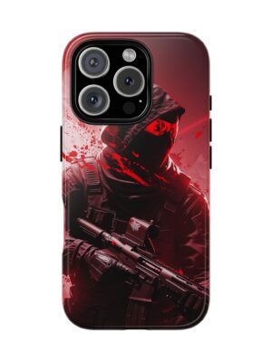 Red Urban Warrior Phone Case for Gamers & Action Fans