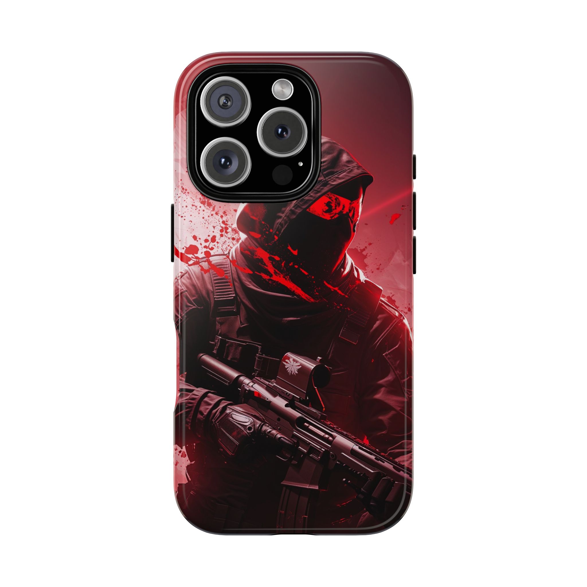 Red Urban Warrior Phone Case for Gamers & Action Fans