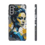 Vibrant, Artistic Tough Phone Case, Modern Art, Smartphone Accessories