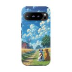 Dog-Themed Phone Case, Whimsical Pet Lover Case, Cute Animal Accessory, Nature Scene Protection, Gift for Dog Owners